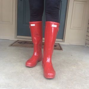 Red Hunter Boots
